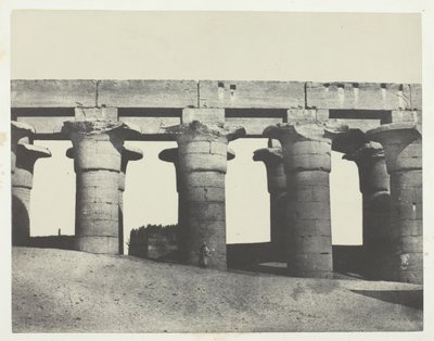 लक्सर, पैलेस का महान उपनिवेश, थेब्स, 184951, 1852 में छपा। द्वारा मैक्सिम डू कैंप