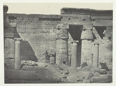 मेडिनेट-हबौ, पेरिस्टाइल ऑफ़ द पैलेस ऑफ़ रामसेस-मियामौन, थेब्स, 184951, 1852 मुद्रित। द्वारा मैक्सिम डू कैंप