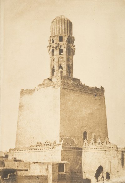 मीनार ऑक्सिडेंटल डे ला मस्जिद डू खलीफ रेफरी, या कैरे, 9 जनवरी, 1850। द्वारा मैक्सिम डू कैंप