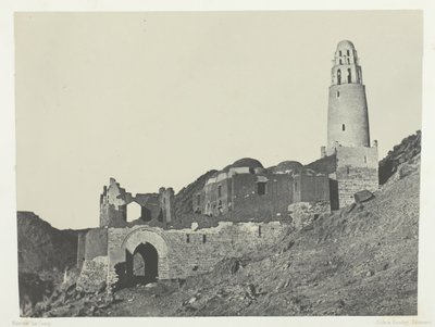 बाब विलेज, नूबिया में बेलाल मस्जिद, 184951, 1852 मुद्रित। द्वारा मैक्सिम डू कैंप