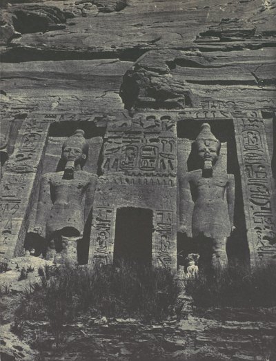 नूबिया। इब्सामबौल। हाथोर के स्पियो में प्रवेश, 1850। द्वारा मैक्सिम डू कैंप