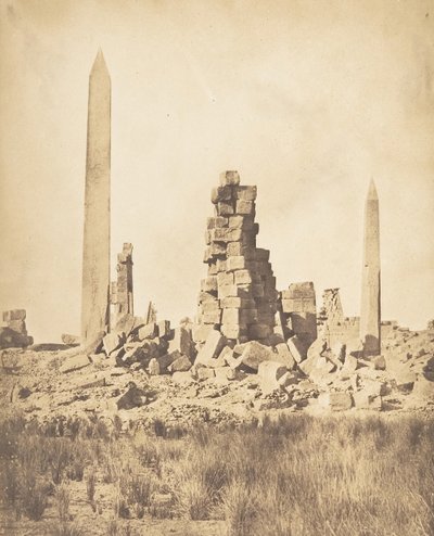 कर्णक थेब्स के महल से ओबिलिस्क, 1849-50। द्वारा मैक्सिम डू कैंप