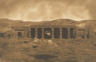 1849-50 में थेब्स में गोरना मेनेफतुन का महल। द्वारा मैक्सिम डू कैंप