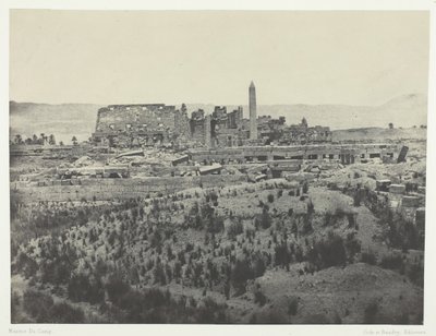 करकक पैलेस, खंडहरों का सामान्य दृश्य, लुकिंग ईस्ट, थेब्स, 184951, 1852 में छपा। द्वारा मैक्सिम डू कैंप
