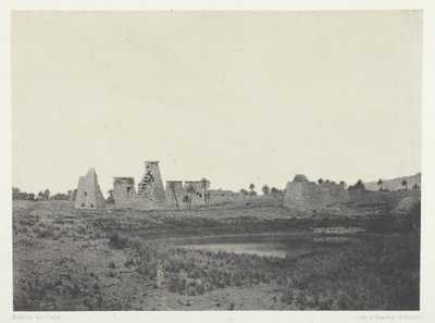 कर्णक पैलेस, साउथ प्रोपीलिया, थेब्स, 184951, 1852 मुद्रित। द्वारा मैक्सिम डू कैंप
