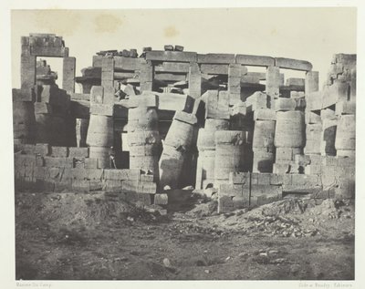 कर्णक पैलेस, हाइपोस्टाइल हॉल टेकन टू द नॉर्थ, थेब्स, 184951, 1852 मुद्रित। द्वारा मैक्सिम डू कैंप