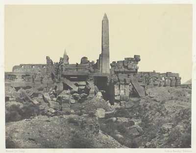 कर्णक पैलेस, ग्रेनाइट अभयारण्य और हाइपोस्टाइल हॉल, थेब्स, 184951, 1852 में छपा। द्वारा मैक्सिम डू कैंप