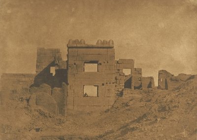 मेडिनेट-हाबौ में, 1849-50 में रामसेस-मीयामौन का मंडप या गाइनेसम। द्वारा मैक्सिम डू कैंप