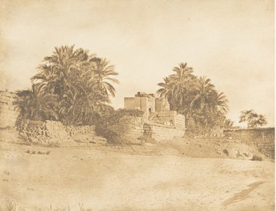 अप्रैल 1850 में फिलै में एक रोमन ट्रायम्फल आर्क के खंडहर। द्वारा मैक्सिम डू कैंप