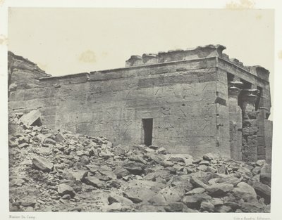 डंडूर प्राचीन तंतौर मंदिर, ओसिरिस-आइसिस-होरस ट्रायड को समर्पित, नूबिया, 184951। द्वारा मैक्सिम डू कैंप