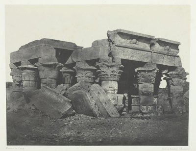 ओम्बोस का मंदिर, ऊपरी मिस्र, 184951, 1852 मुद्रित। द्वारा मैक्सिम डू कैंप
