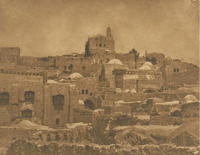 एल-मेलौयेह की मस्जिद और यरूशलेम के पड़ोस का दृश्य, अगस्त 1850। द्वारा मैक्सिम डू कैंप