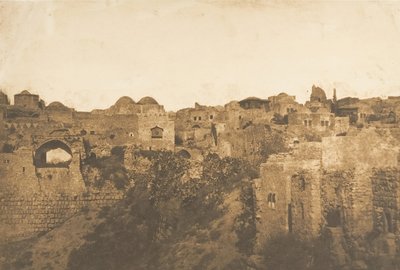 प्रोबैटिक पूल का दृश्य और जेरूसलम में एक पड़ोस, अगस्त 1850। द्वारा मैक्सिम डू कैंप