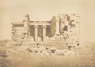 महारक्का आयरन-साइकैमिनोस मंदिर का दृश्य, 5 अप्रैल, 1850। द्वारा मैक्सिम डू कैंप