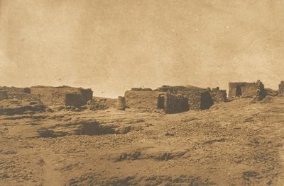 अप्रैल 1850 में कर्क रेखा के अबू-होर ट्रॉपिक के गांव का दृश्य। द्वारा मैक्सिम डू कैंप