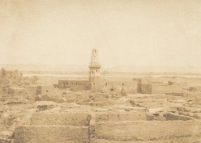 एडफू गांव का दृश्य, 1849-50। द्वारा मैक्सिम डू कैंप