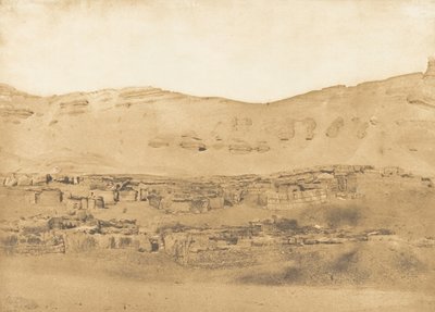 1850 में गरारा गांव का दृश्य। द्वारा मैक्सिम डू कैंप