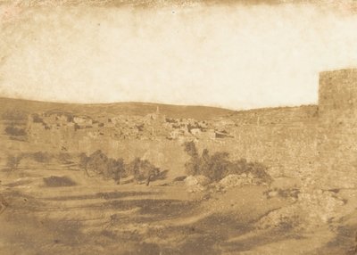 यरुशलम के उत्तर-पश्चिम में लिया गया दृश्य, अगस्त 1850। द्वारा मैक्सिम डू कैंप