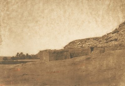 अप्रैल 1850 में कर्क रेखा के अबू-होर गांव का दृश्य। द्वारा मैक्सिम डू कैंप