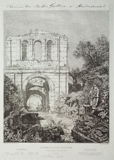 बोर्डो में गैलियन पैलेस के अवशेष, 1866-1868। द्वारा मैक्सिम लल्लन