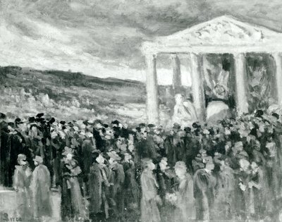 विला डे ब्रिलिएंट्स, 1917 में ऑगस्ट रोडिन का दफन द्वारा मैक्सिमिलिन लूस