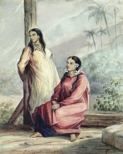 दो ताहितियन महिलाएं, c.1841-48 द्वारा मैक्सिमिलिन रेडिगेट