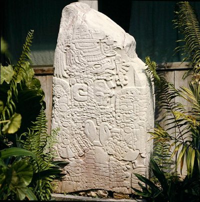 टिकल से स्टेल 2, प्रारंभिक शास्त्रीय काल (300-600 ईस्वी) (पत्थर) द्वारा माया मय