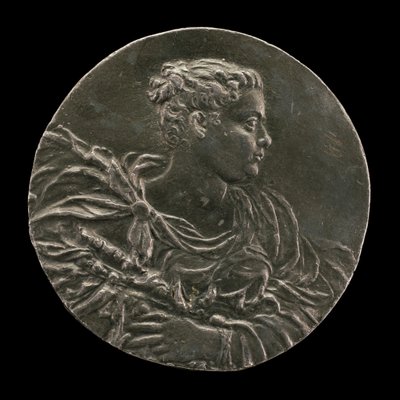 गाउन और मेंटल में वेनिस की एक युवा महिला, c. 1563. द्वारा पदक विजेता एए