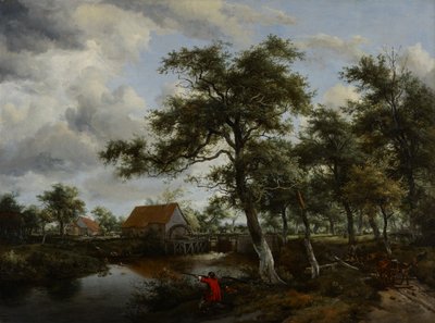 वाटरमेल लैंडस्केप विथ वाटरमेल, सी .1665 द्वारा मेइंडर्ट हॉबेमा