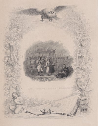 द गॉल्स एंड द फ्रैंक्स, द सॉन्ग्स ऑफ बेरेंजर, 1829 से द्वारा अगस्टे रैफेट