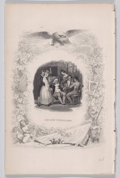 द गुड ओल्ड मैन फ्रॉम द सॉन्ग्स ऑफ़ बेरेंजर, 1829। द्वारा Melchior Peronard