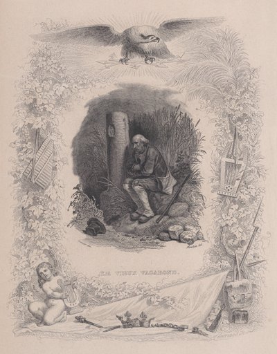 द ओल्ड वागाबॉन्ड, द कम्प्लीट वर्क्स ऑफ बेरेंजर से, 1829। द्वारा Melchior Peronard