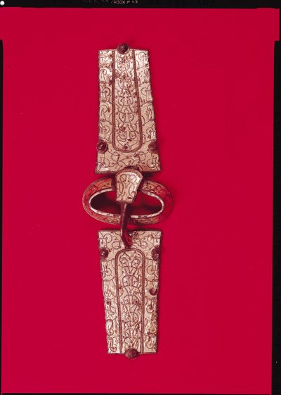 बेल्ट बकसुआ, Escolives-Sainte-Camille, Yonne (चांदी) के कब्रिस्तान से द्वारा Merovingian
