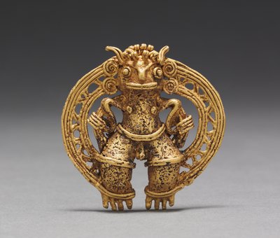 चित्रा लटकन, सी। 1000-1550 (कच्चा सोना) द्वारा मेसोअमेरिकन मेसोअमेरिकन