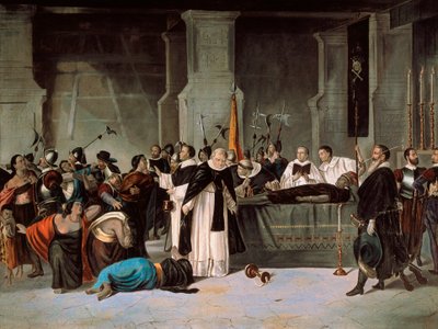 Atahualpa का अंतिम संस्कार, अगस्त 1533, c.1869 (कैनवास पर तेल) द्वारा मैक्सिकन स्कूल