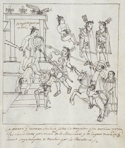 मिस्री हंटर 242 f.256r इंजील बैटल, हिस्टोरिया डे टलैक्सकाला से डिएगो मुनोज़ केमारगो द्वारा मैक्सिकन स्कूल