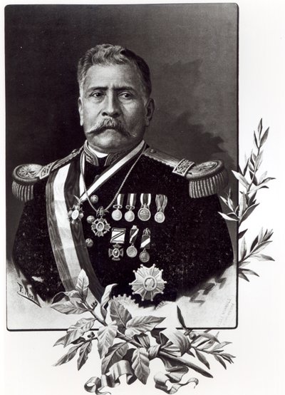 पोर्फिरियो डियाज़ का चित्र (1830-1915) द्वारा मैक्सिकन स्कूल