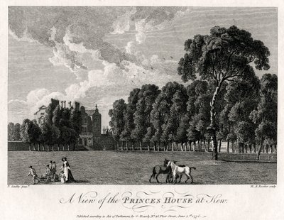 1776 में केव्स में प्रिंसेस हाउस का एक दृश्य द्वारा माइकल एंजेलो रूकर