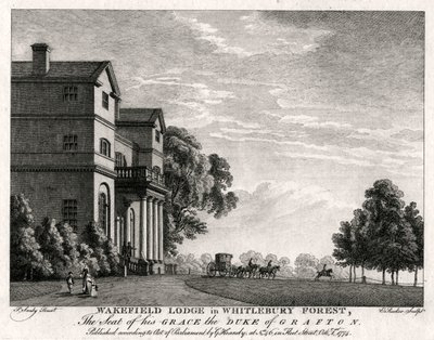 व्हाईटबरी वन, नॉर्थम्पटनशायर, 1774 में वेकफील्ड लॉज द्वारा माइकल एंजेलो रूकर