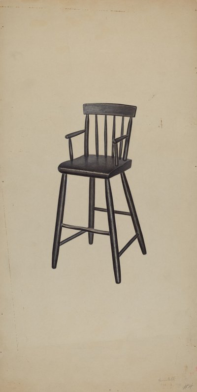 हाई चेयर, 1938। द्वारा माइकल रिकिटेली