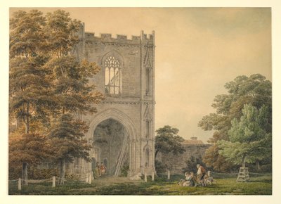 अभय, ब्यूरी सेंट एडमंड्स, 1788-1801 में बर्बाद गेटवे द्वारा माइकल रूकर