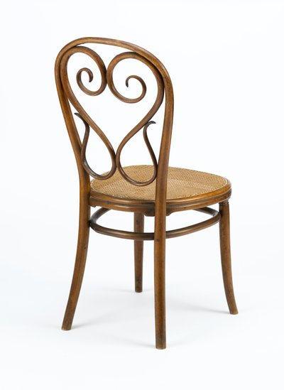 साइड कुर्सी, c.1848 (एक बुना बेंत की सीट के साथ ठोस ठोस बीच) द्वारा Michael Thonet