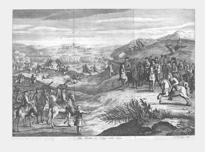 'एज-हिल की लड़ाई, 1642', 17वीं सदी के अंत में। द्वारा माइकल वैंडरगच