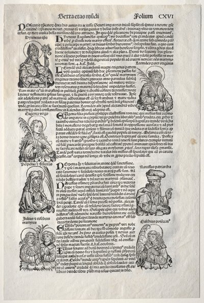 नूर्नबर्ग क्रॉनिकल, 1493। द्वारा माइकल वोल्गेमुट