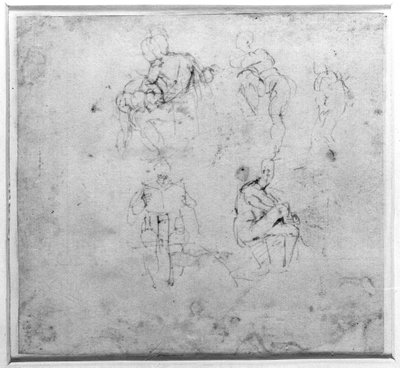 चित्रा अध्ययन, c.1511 द्वारा माइकल एंजेलो बुओनारोती