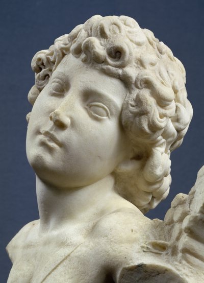 &39;मैनहट्टन&39; कामदेव से प्रमुख, c.1494-96 (संगमरमर) (विस्तार) द्वारा Michelangelo Buonarroti