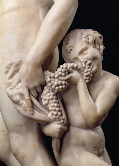 बैकुस की मादकता, व्यंग्य का विस्तार, 59672 का 1496-97 संगमरमर विस्तार द्वारा Michelangelo Buonarroti