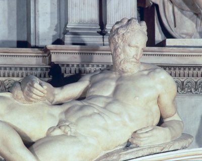 लोरेंजो डे मेडिसी का मकबरा, डस्क संगमरमर का विस्तार द्वारा Michelangelo Buonarroti
