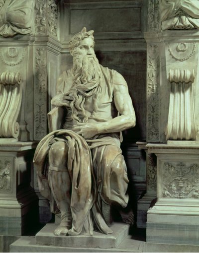 पोप जूलियस द्वितीय का मकबरा 1453-1513 मूसा का विस्तार, 1513-16 संगमरमर द्वारा Michelangelo Buonarroti