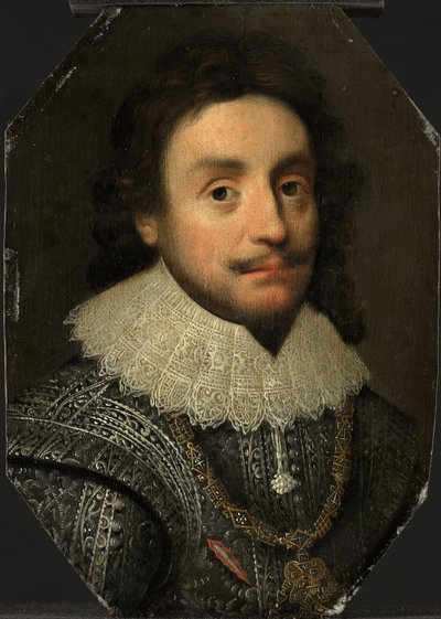 फ्रेडरिक वी (1596-1632) का पोर्ट्रेट, c.1621 (पैनल पर तेल) द्वारा मिकिएल जांज़। वैन (बाद) मिरेवल्ड